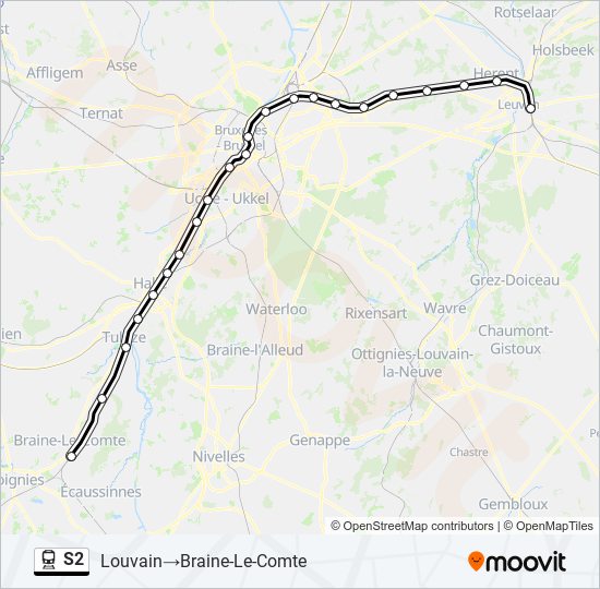 S2 train Line Map