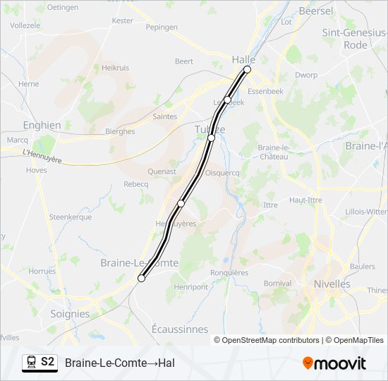 S2 train Line Map