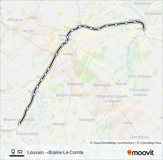 S2 Train Line Map