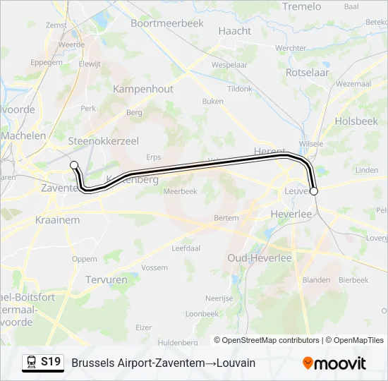 S19 Train Line Map