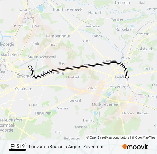 S19 Train Line Map