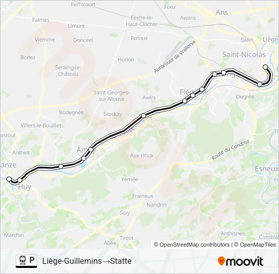 P Train Line Map