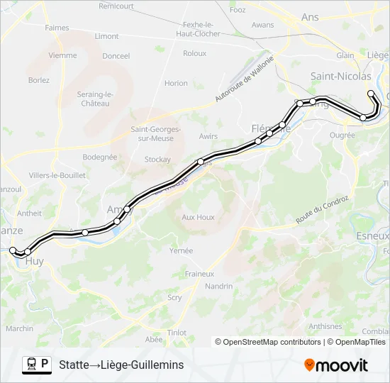P Train Line Map