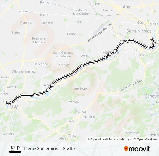 P Train Line Map