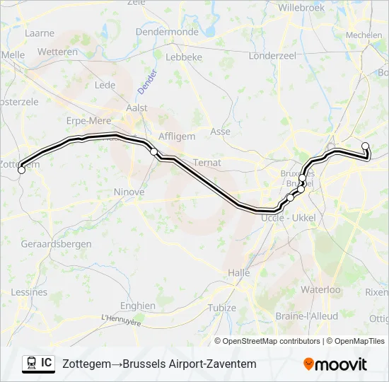 IC Train Line Map