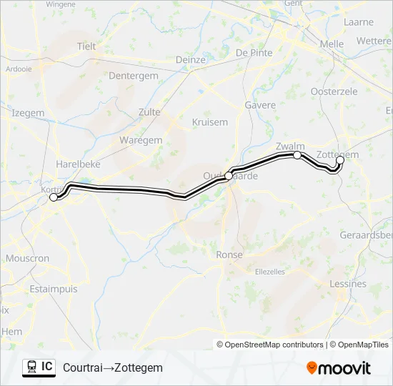 IC Train Line Map