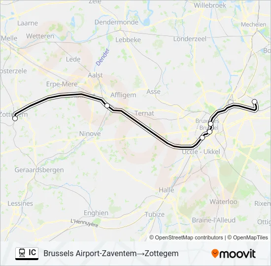 IC Train Line Map