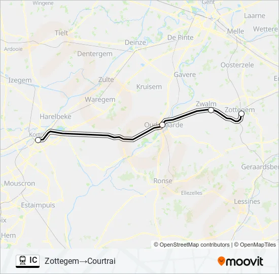 IC Train Line Map