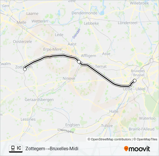 IC Train Line Map