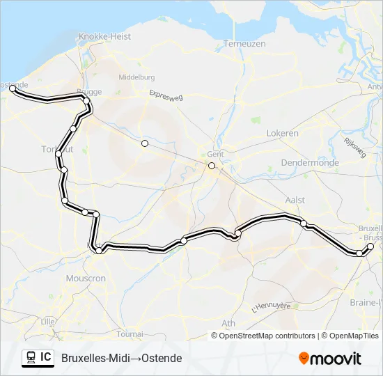 IC Train Line Map
