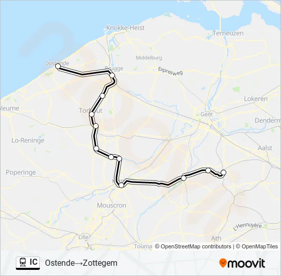 IC Train Line Map