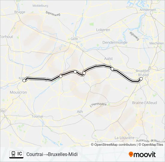 IC Train Line Map