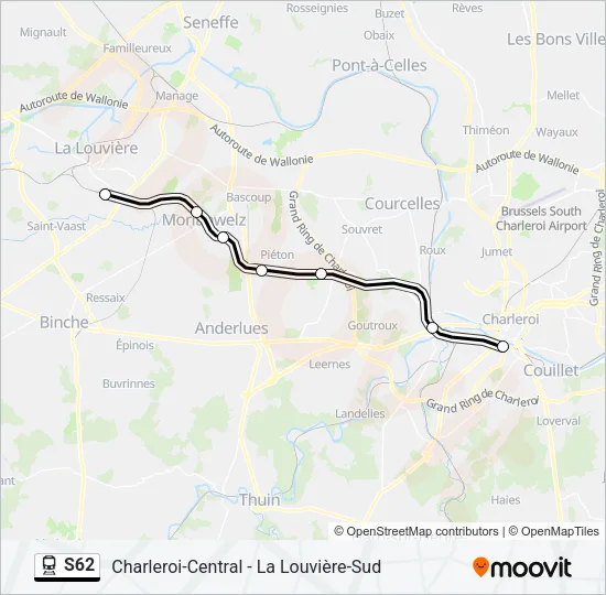 S62 Train Line Map