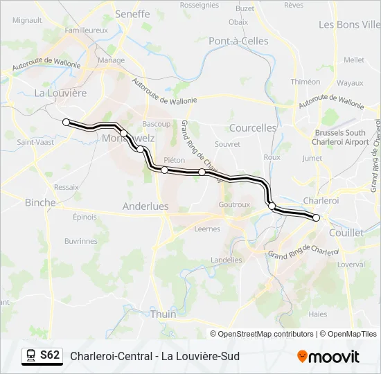 S62 Train Line Map