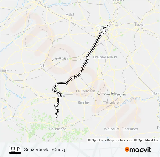 P Train Line Map