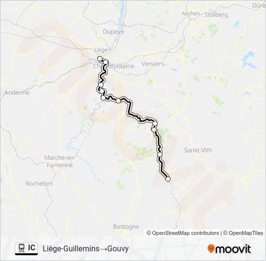 IC Train Line Map