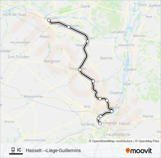 IC Train Line Map
