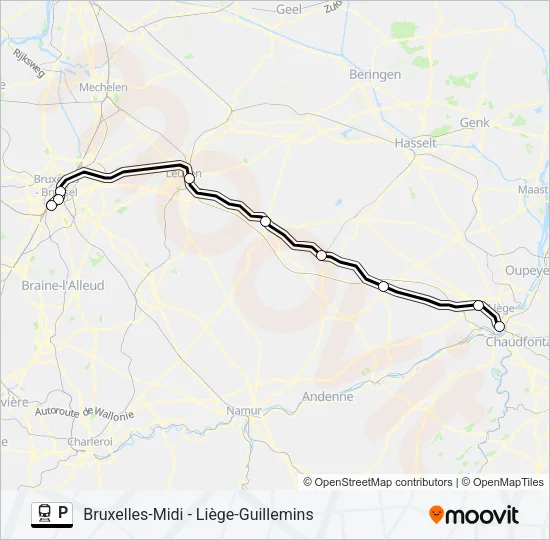 P Train Line Map
