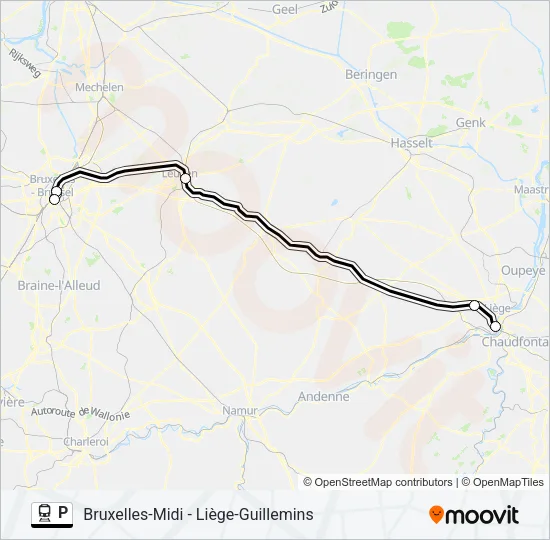 P Train Line Map