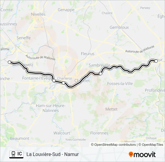 IC Train Line Map