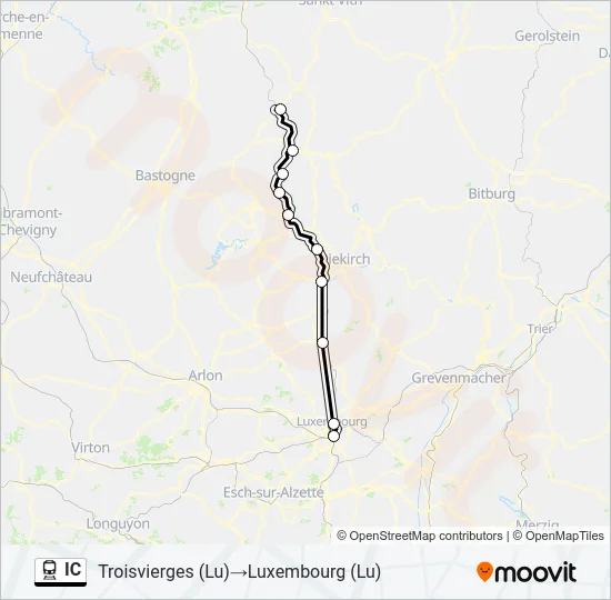 IC Train Line Map