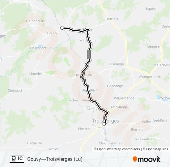 IC Trein Line Map