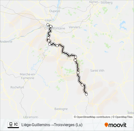 IC Train Line Map
