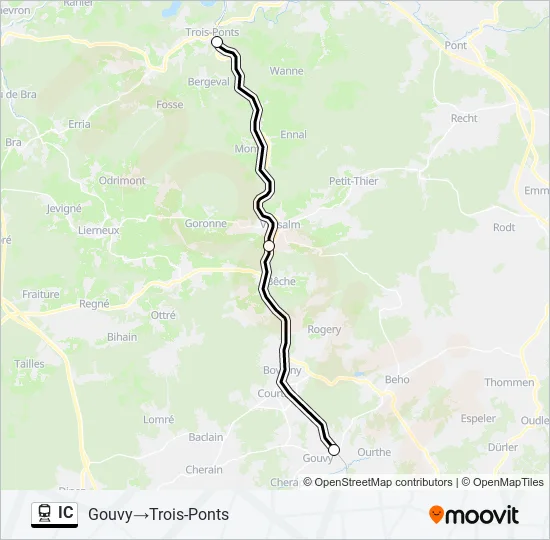 IC Train Line Map