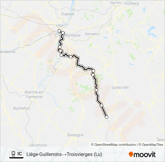 IC Train Line Map