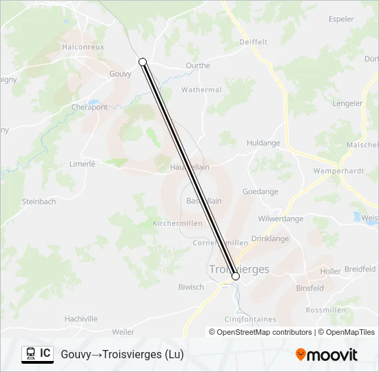 IC Train Line Map