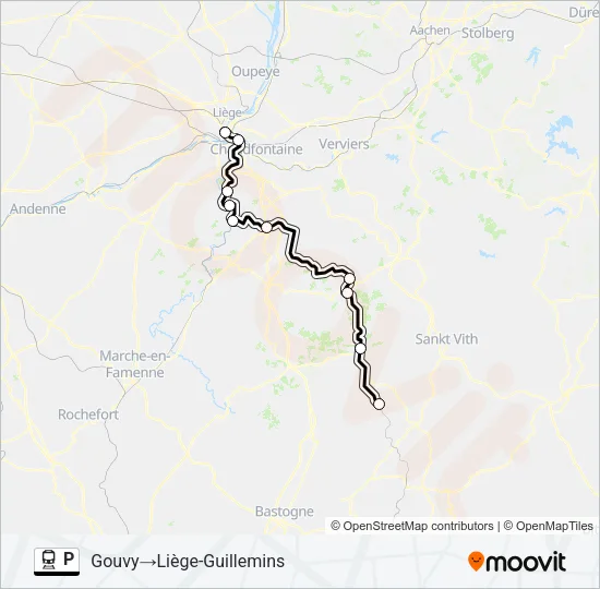 P Train Line Map
