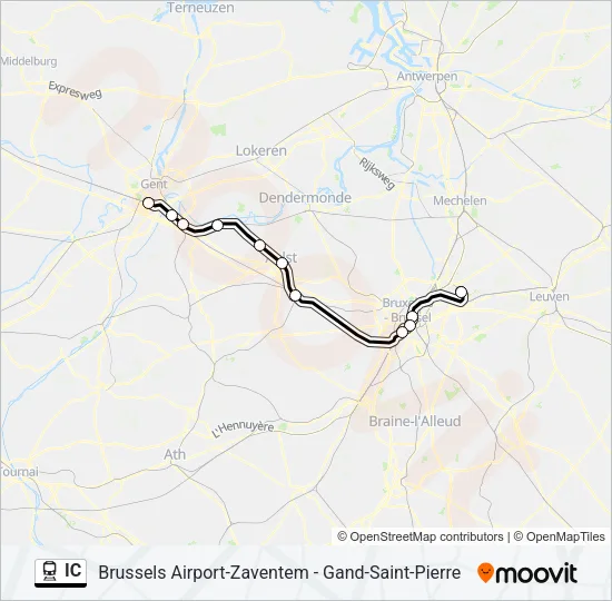 IC Train Line Map