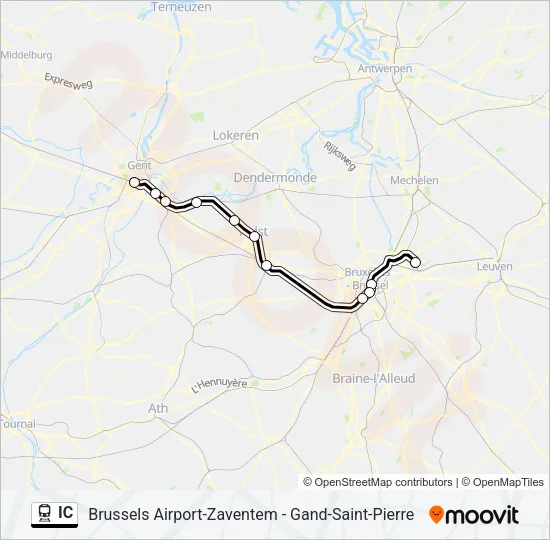 IC Train Line Map