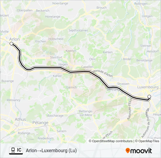 IC Train Line Map