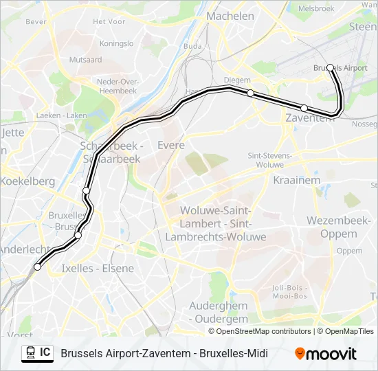 IC Train Line Map