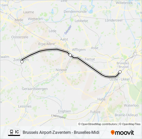 IC Trein Line Map