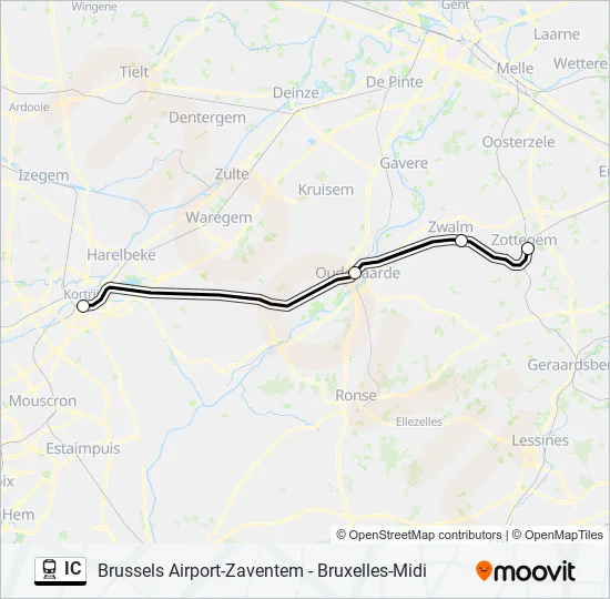 IC Trein Line Map