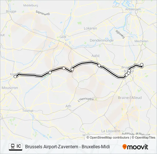 IC Train Line Map