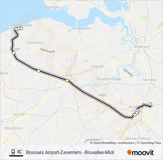IC Trein Line Map