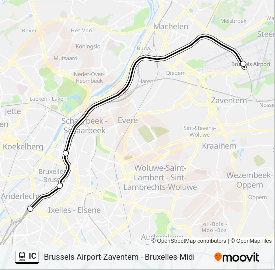 IC Trein Line Map