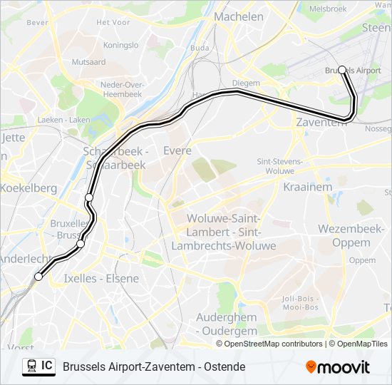 IC train Line Map