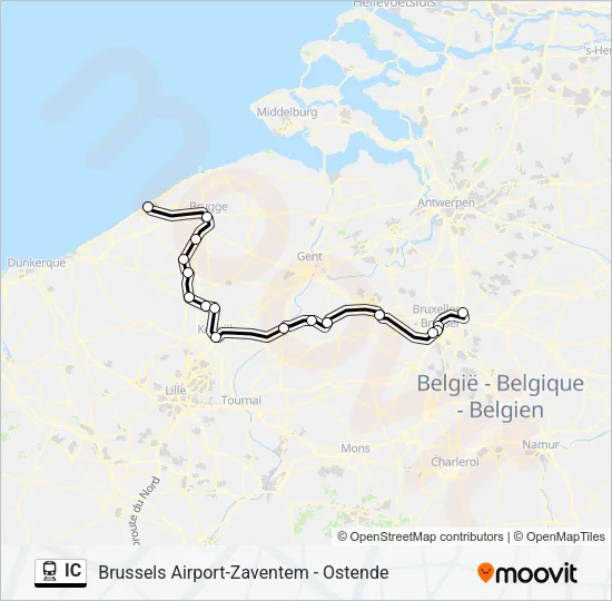IC Trein Line Map