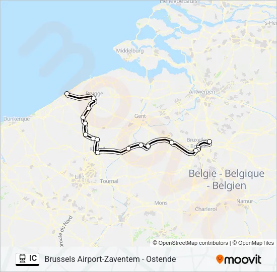 IC Train Line Map