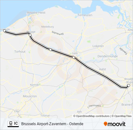 IC train Line Map