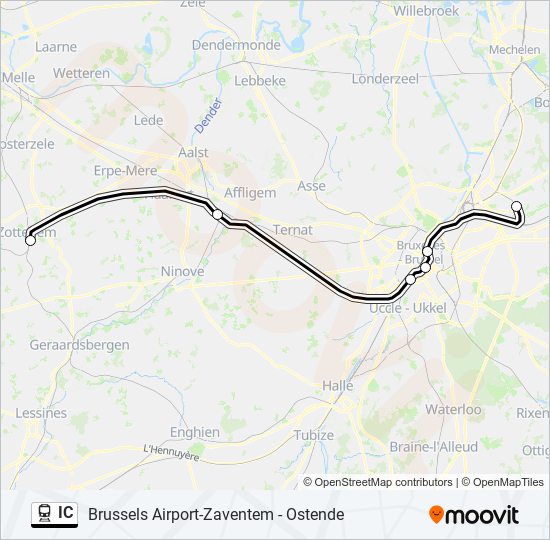 IC train Line Map