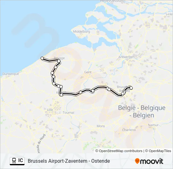 IC Train Line Map