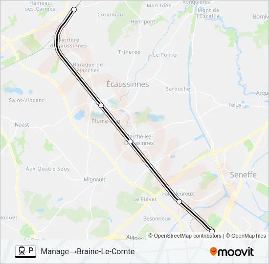 P Train Line Map