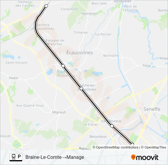 P Train Line Map