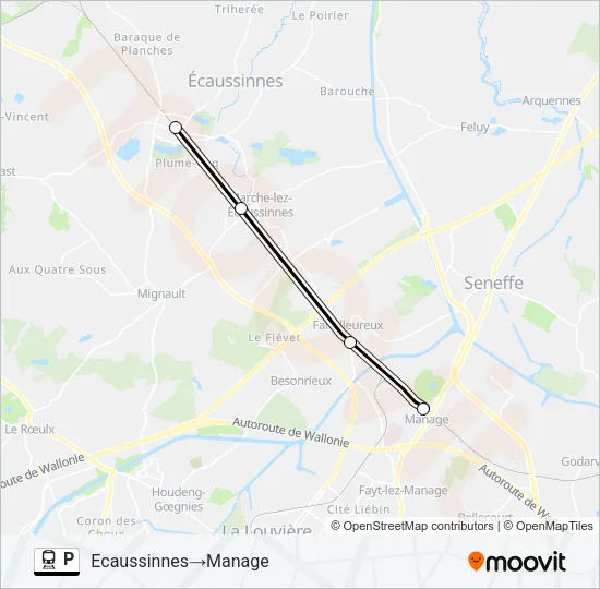 P Train Line Map
