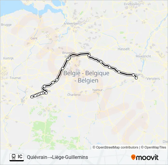 IC Train Line Map